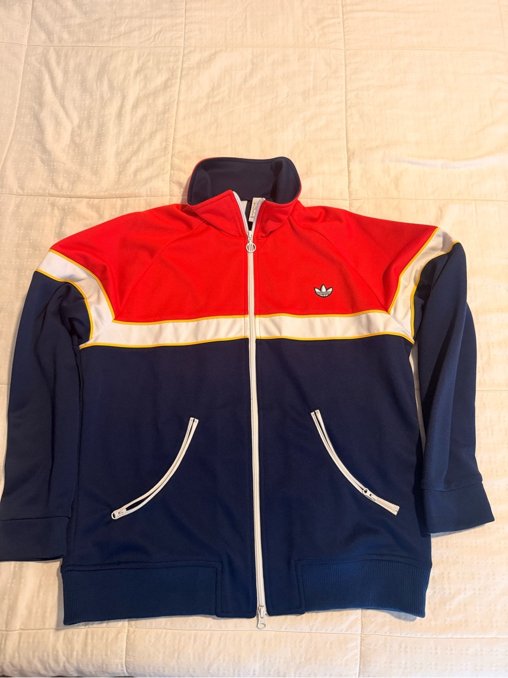 adidas Originals Red, Navy & White Colorblock Track Jacket